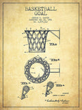 Vintage Basketball Goal Patent From 1951 - Poster | Canvas Wall Art Print