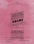 Vintage Musical Game Apparatus Patent Year 1875 - Rapper - Poster | Canvas Wall Art Print