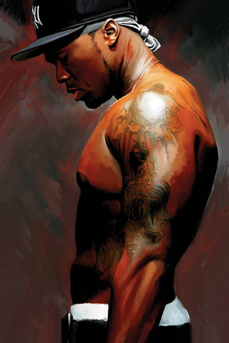 50 Cent Artwork - Rapper - Poster | Canvas Wall Art Print