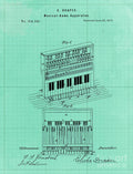 Vintage Musical Game Apparatus Patent Year 1875 - Rapper - Poster | Canvas Wall Art Print