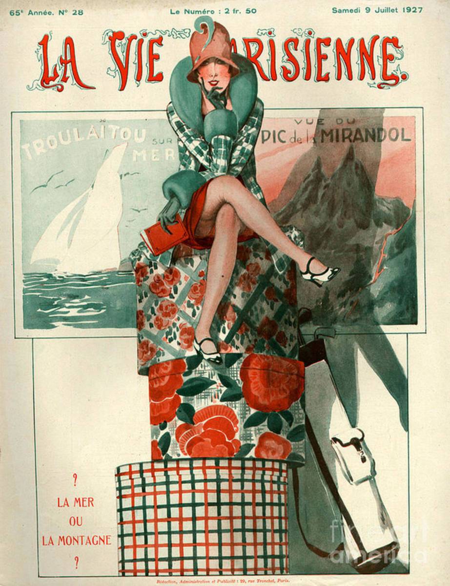 1920S France La Vie Parisienne Magazine - Poster | Canvas Wall Art Print