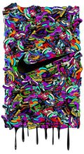 Nike Logo With Shoes Background - Poster | Canvas Wall Art Print
