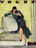 A Vintage Vogue Magazine Cover Of A Woman - Poster | Canvas Wall Art Print