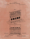 Vintage Musical Game Apparatus Patent Year 1875 - Rapper - Poster | Canvas Wall Art Print