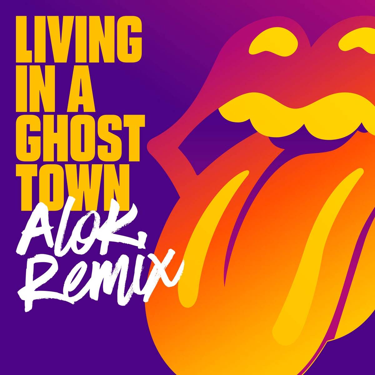 Living In A Ghost Town (Alok Remix) - The Rolling Stones - Poster | Canvas Wall Art Print