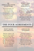 The Four Agreements Poster, Don Miguel Ruiz, Motivational Art, Inspirational Art, Book Quote Gift - Poster | Canvas Wall Art Print