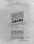 Vintage Musical Game Apparatus Patent Year 1875 - Rapper - Poster | Canvas Wall Art Print