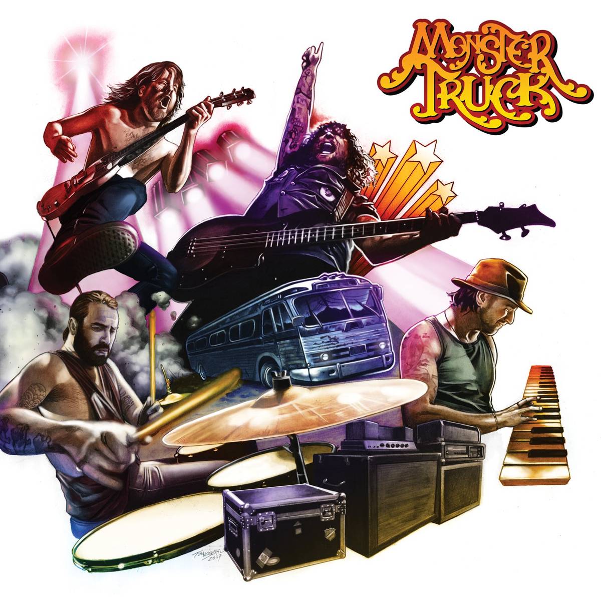 True Rockers - Monster Truck - Poster | Canvas Wall Art Print