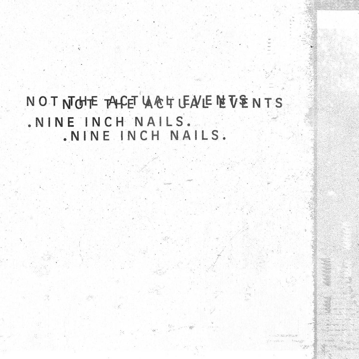 Not The Actual Events - Nine Inch Nails - Poster | Canvas Wall Art Print
