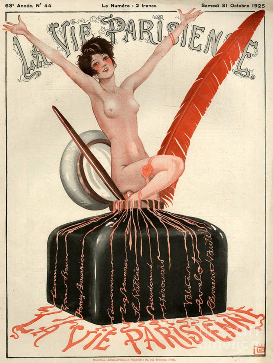 1920S France La Vie Parisienne Magazine - Poster | Canvas Wall Art Print