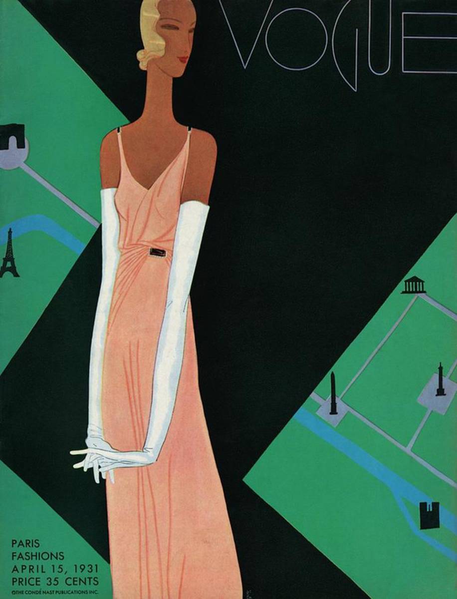 A Vintage Vogue Magazine Cover Of A Woman - Poster | Canvas Wall Art Print