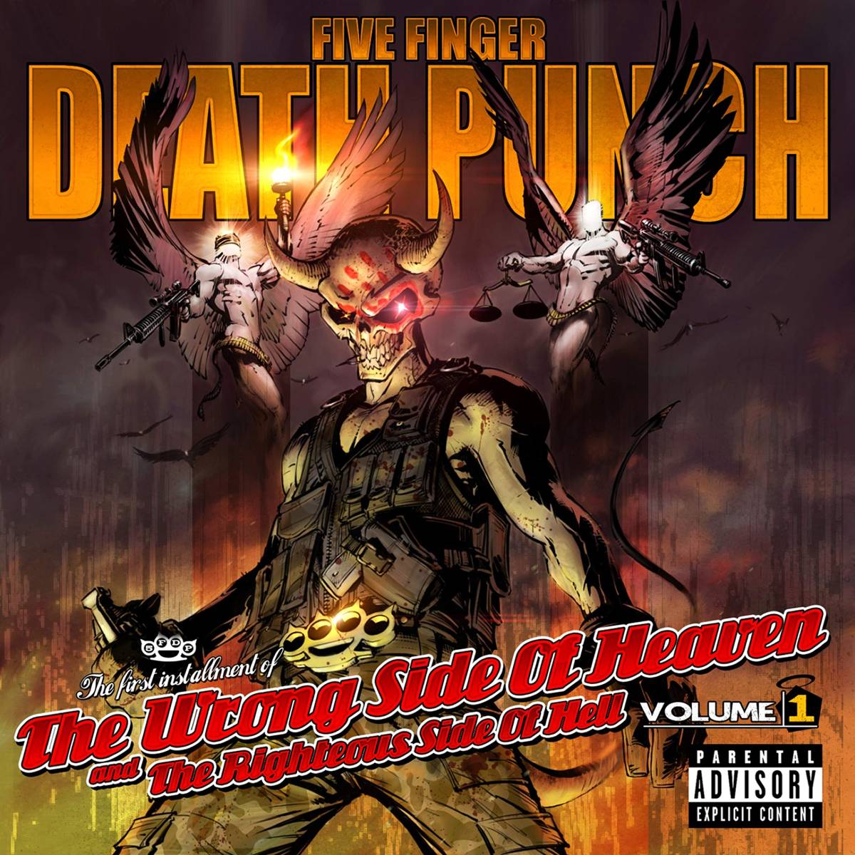 The Wrong Side Of Heaven And The Righteous Side Of Hell, Vol. 1 - Five Finger Death Punch - Poster | Canvas Wall Art Print