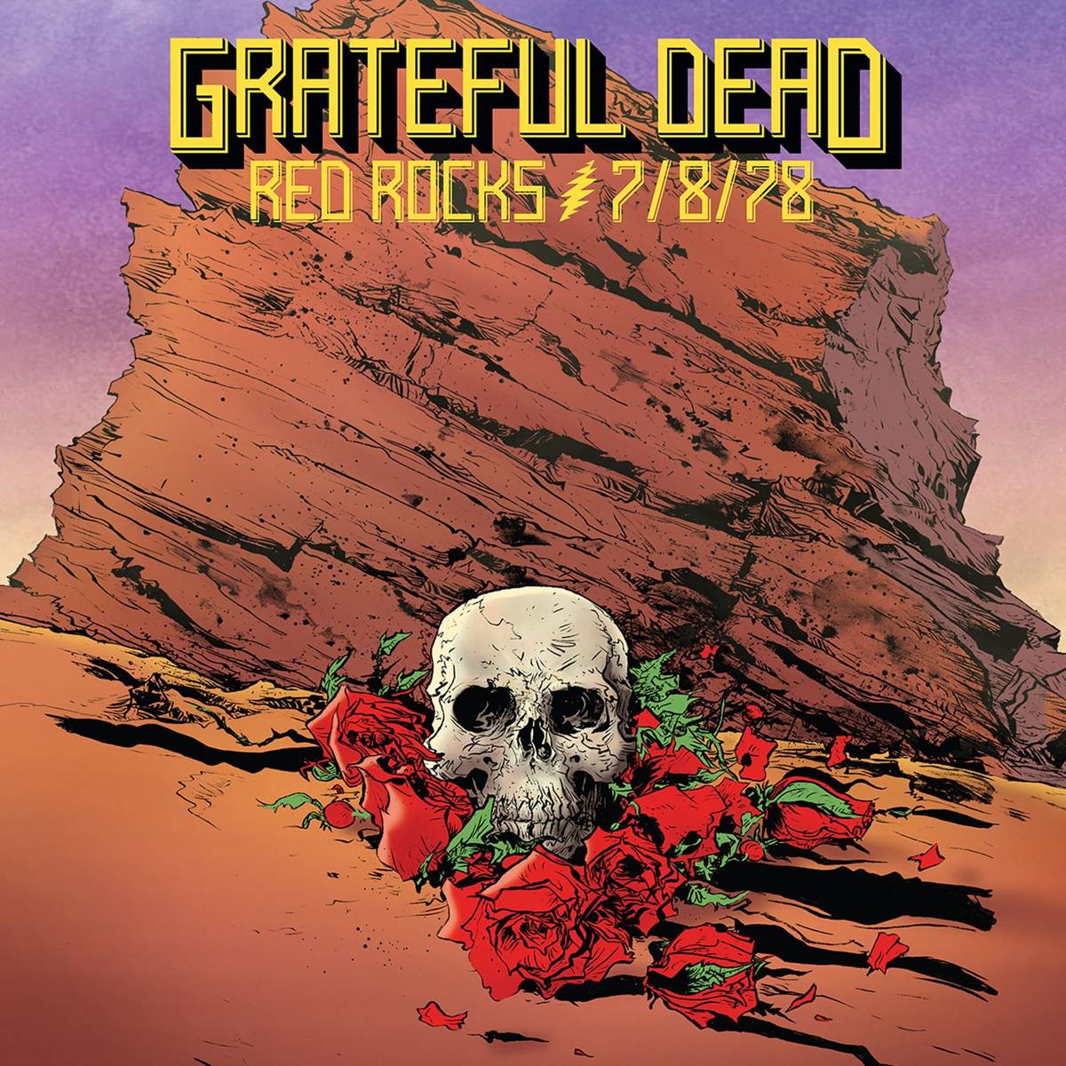Red Rocks Amphitheatre, Morrison, Co 7/8/78 (Live) - The Grateful Dead - Poster | Canvas Wall Art Print