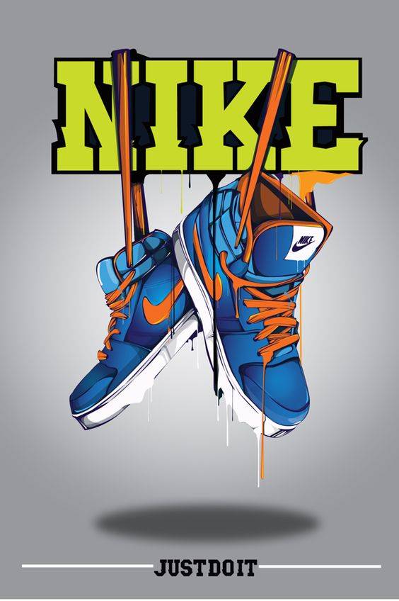 Illustration Branding Nike - Poster | Canvas Wall Art Print