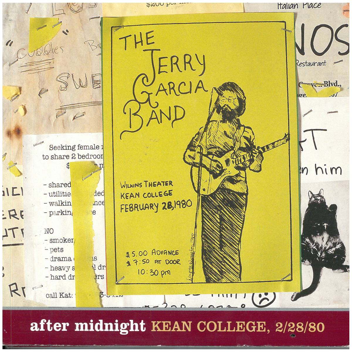 After Midnight: Kean College, 2/28/80 - Jerry Garcia Band - Poster | Canvas Wall Art Print
