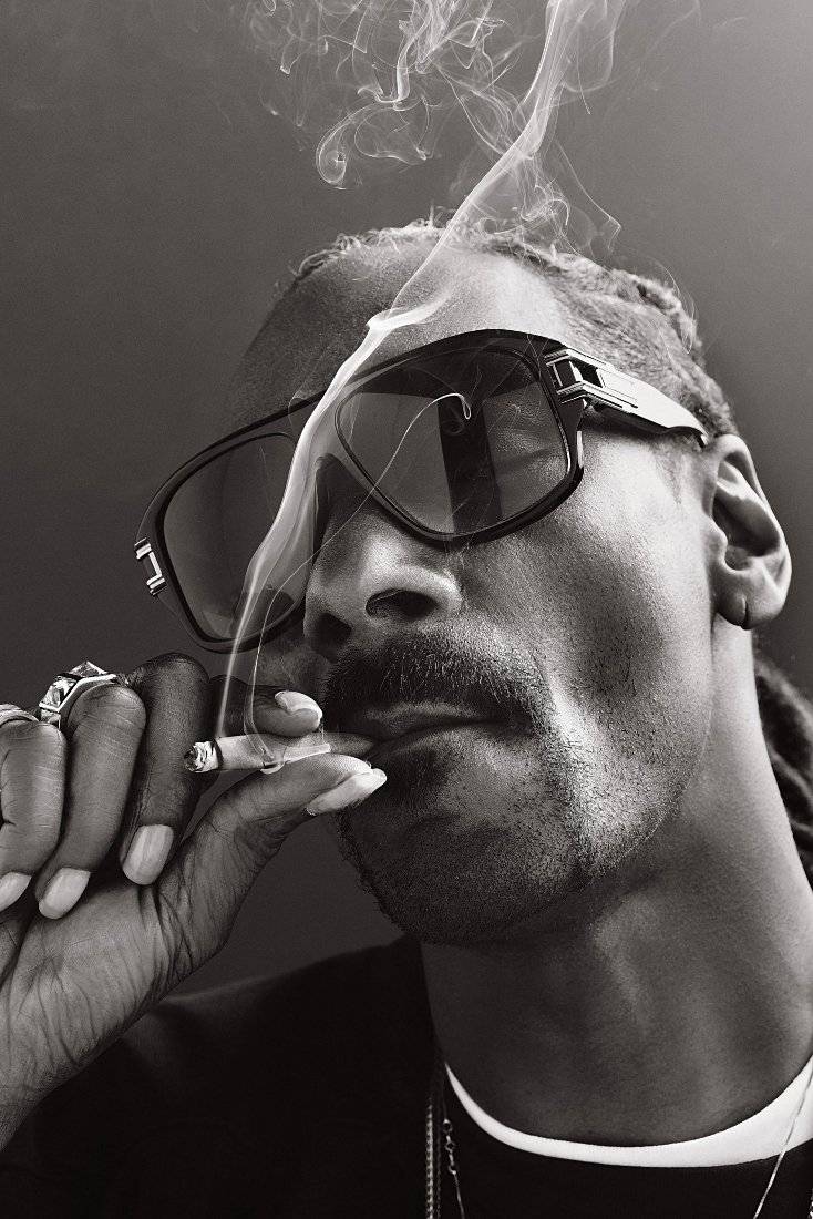 Snoop Dogg Smoke Black White - Poster | Canvas Wall Art Print