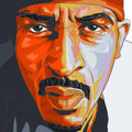 Rakim Face Artwork Rap - Poster | Canvas Wall Art Print
