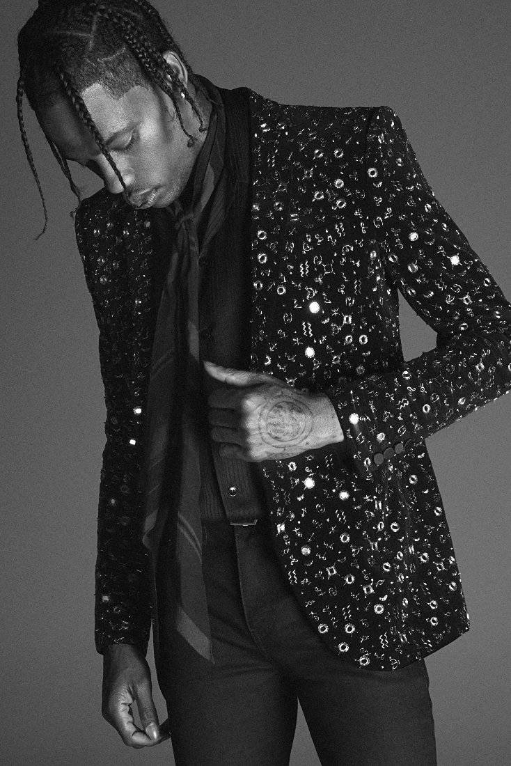 Travis Scott For Saint Laurent Style - Poster | Canvas Wall Art Print
