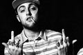 Mac Miller Monochrome Art - Poster | Canvas Wall Art Print
