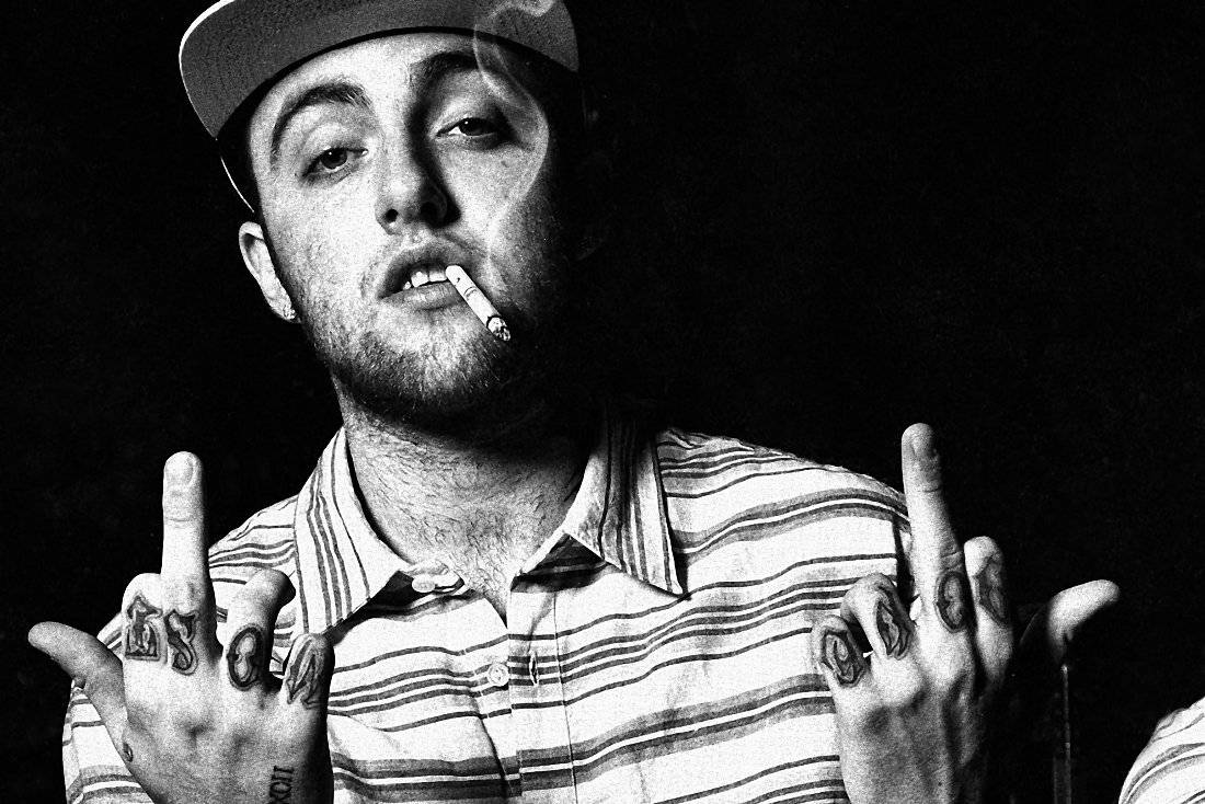Mac Miller Monochrome Art - Poster | Canvas Wall Art Print