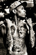 Kid Ink Tattoo - Poster | Canvas Wall Art Print