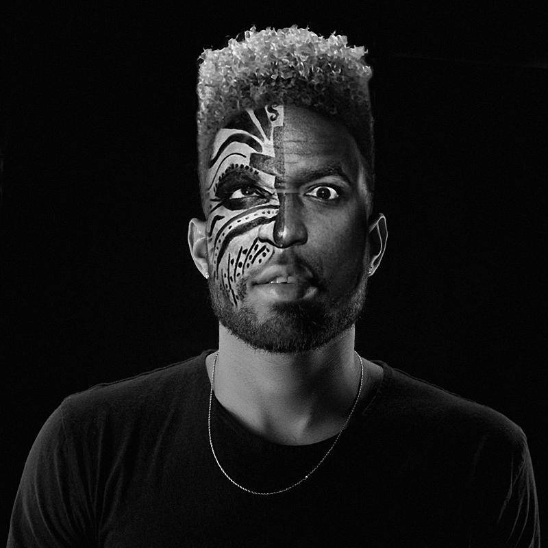 Futuristic Rapper Face Art - Poster | Canvas Wall Art Print