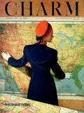 A Charm Cover Of A Model By An American Map - Poster | Canvas Wall Art Print