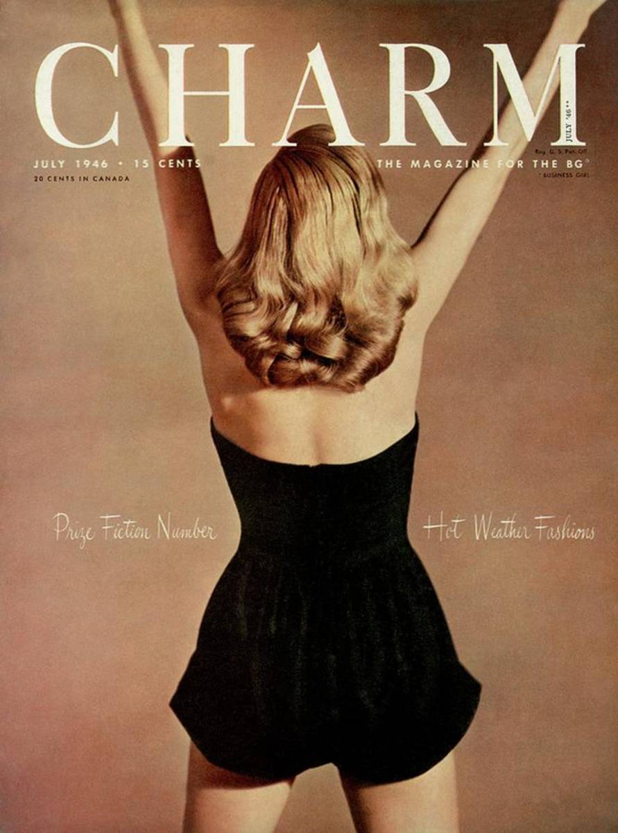 A Charm Cover Of A Model Wearing A Romper - Poster | Canvas Wall Art Print