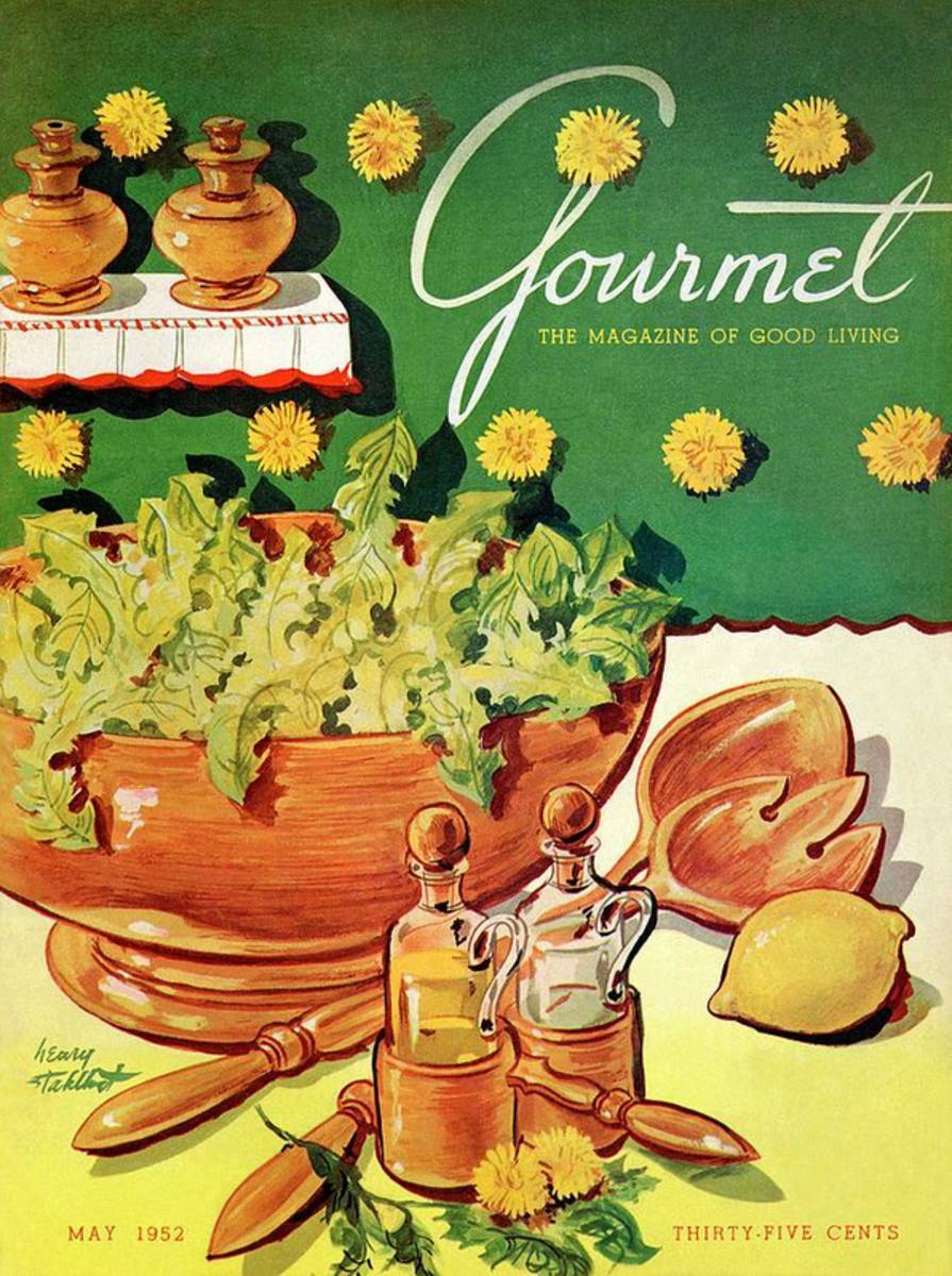 A Gourmet Cover Of Dandelion Salad - Poster | Canvas Wall Art Print