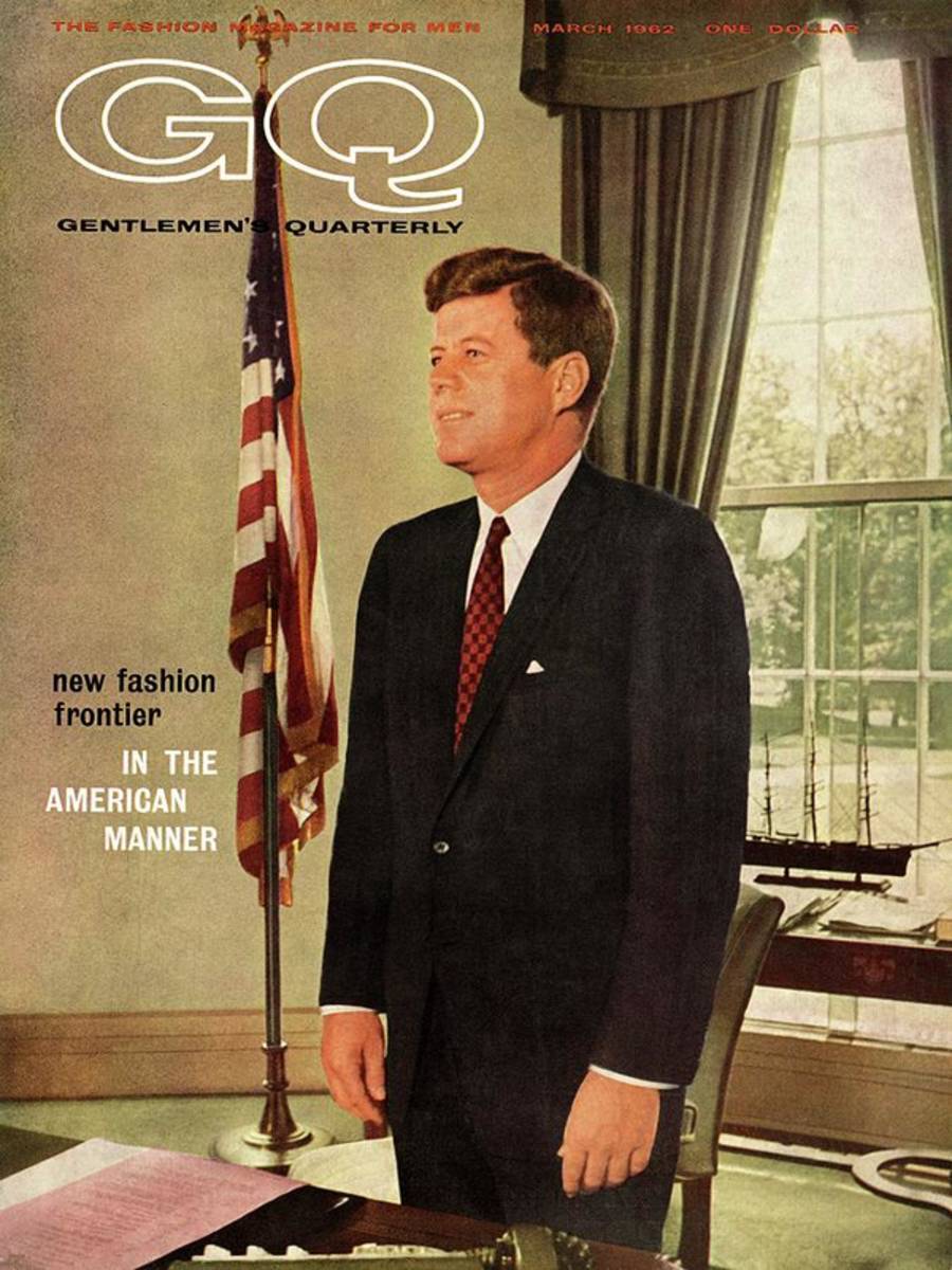 A Gq Cover Of President John F. Kennedy - Poster | Canvas Wall Art Print