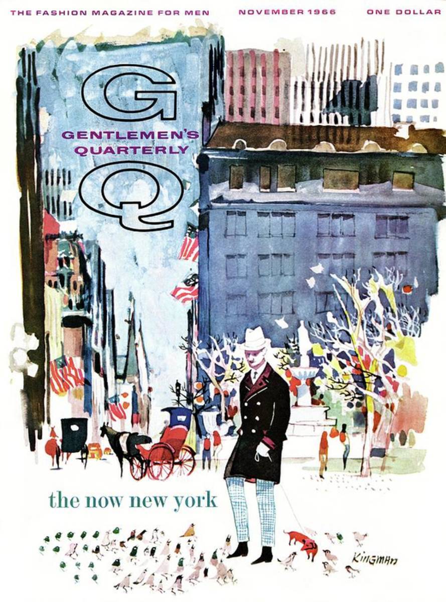 A Gq Cover Of The Plaza Hotel - Poster | Canvas Wall Art Print
