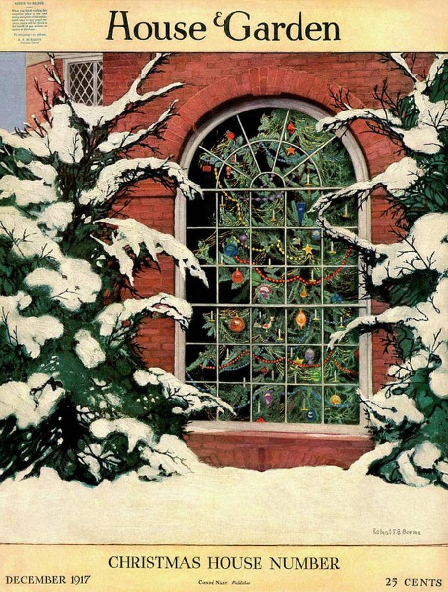 A House And Garden Cover Of A Christmas Tree - Poster | Canvas Wall Art Print