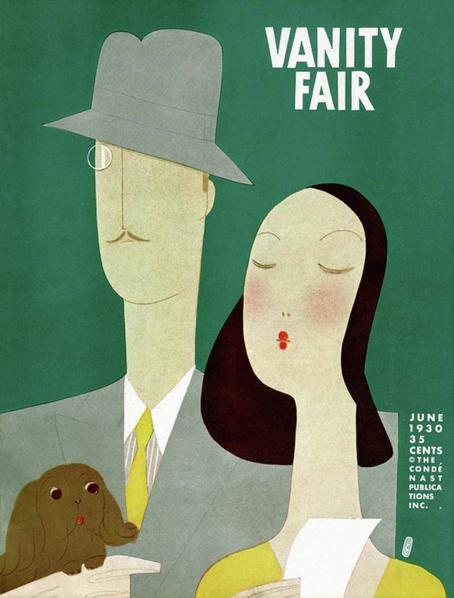 A Man And A Woman With A Dog - Poster | Canvas Wall Art Print