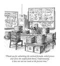 A Mathematician In A Room Full Of Stacked Papers - Poster | Canvas Wall Art Print