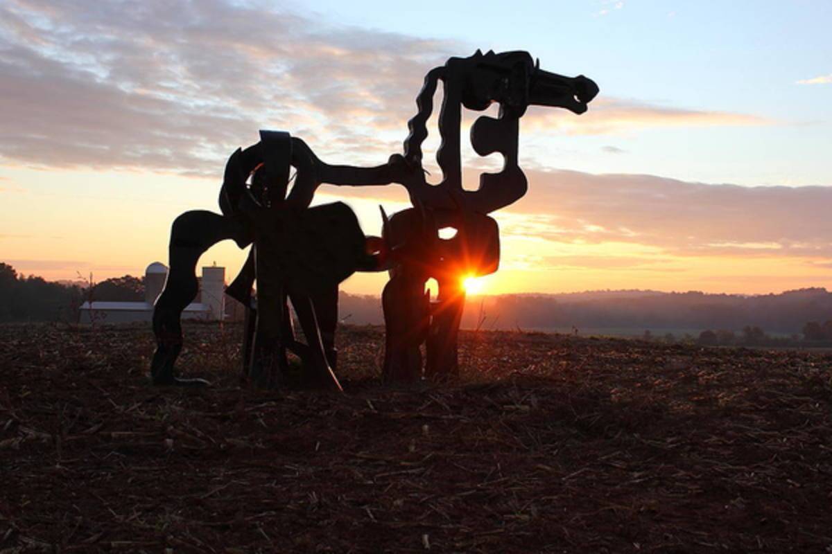 A Sunrise The Iron Horse Art - Poster | Canvas Wall Art Print
