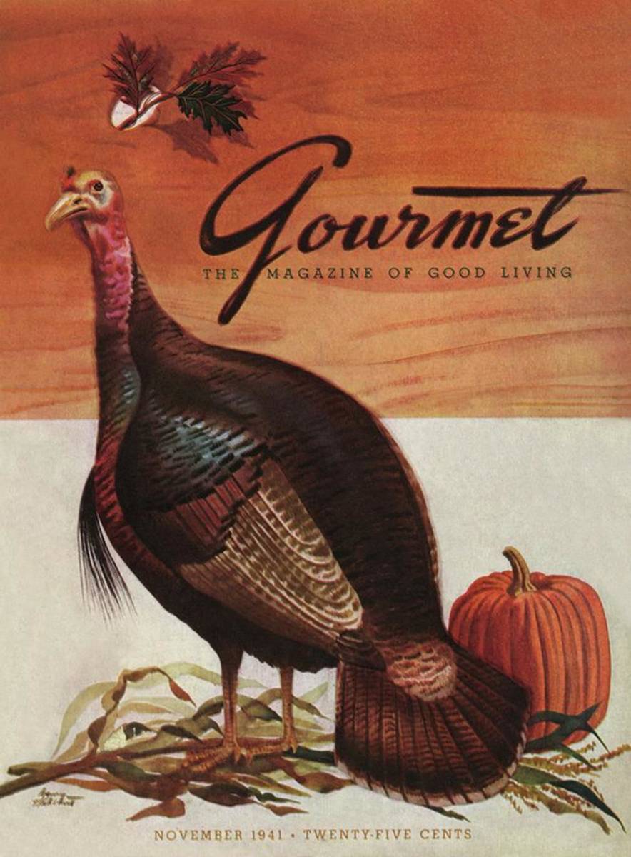 A Thanksgiving Turkey And Pumpkin - Poster | Canvas Wall Art Print