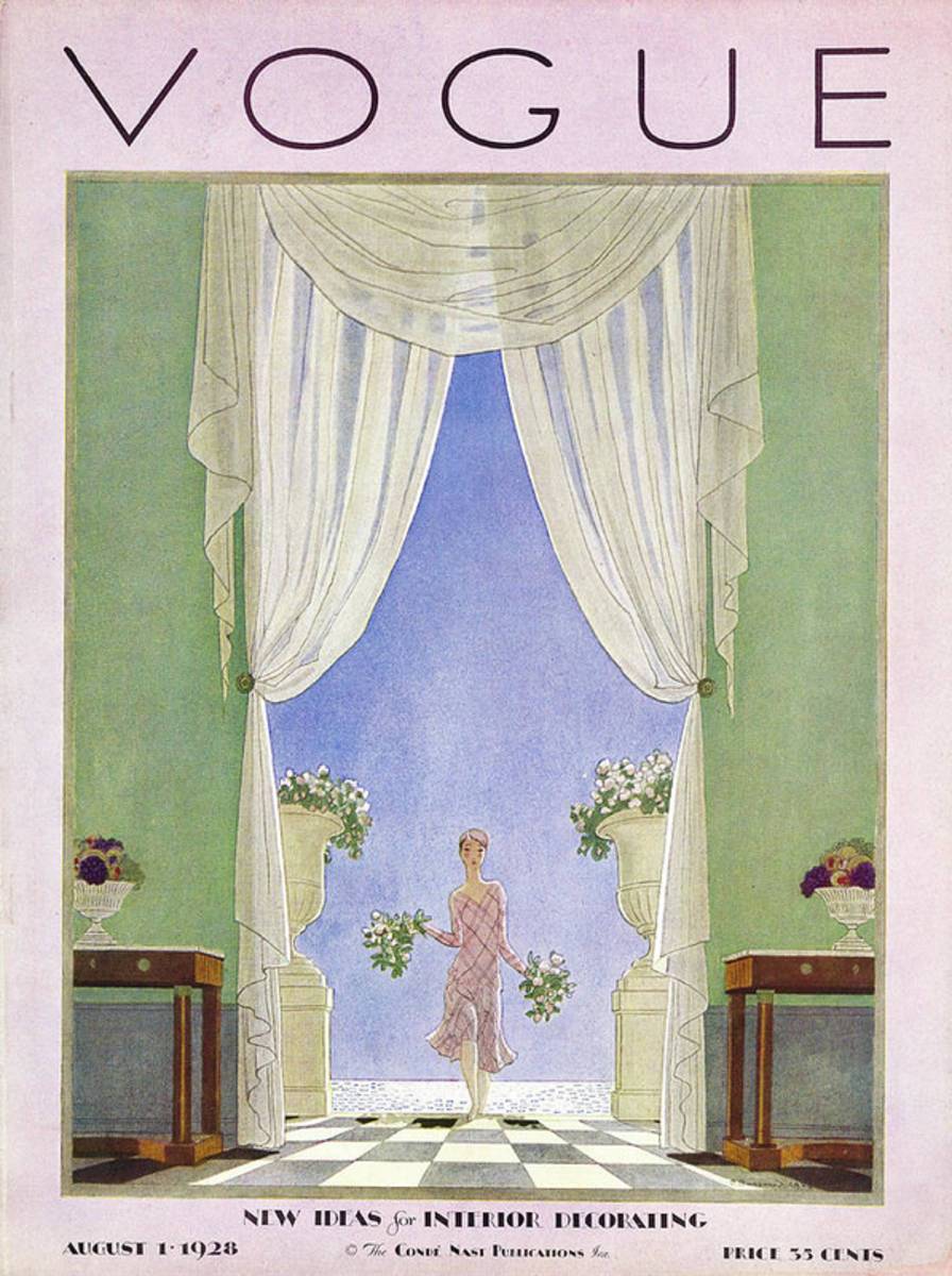 A Vintage Vogue Magazine Cover From 1928 - Poster | Canvas Wall Art Print