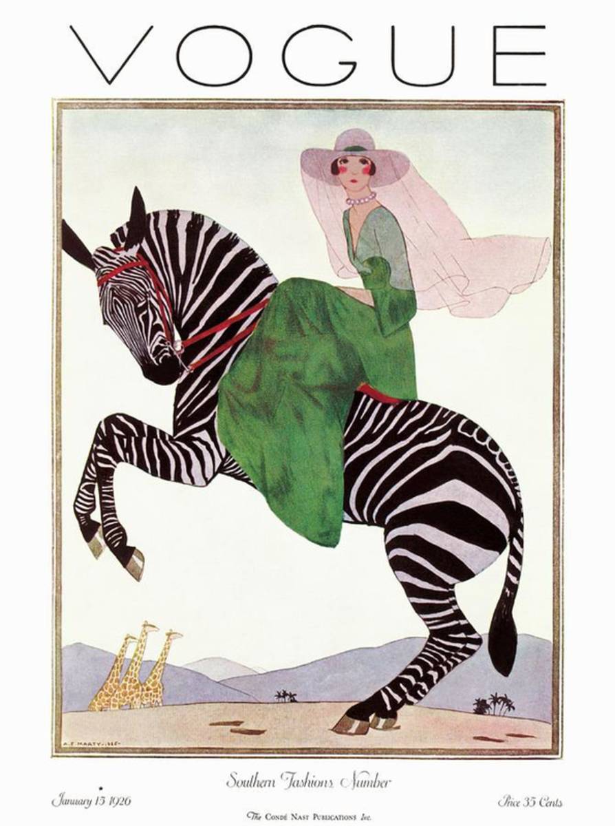 A Vintage Vogue Magazine Cover Of A Woman - Poster | Canvas Wall Art Print
