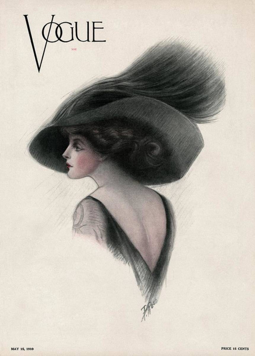 A Vintage Vogue Magazine Cover Of A Woman - Poster | Canvas Wall Art Print