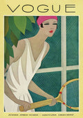 A Vintage Vogue Magazine Cover Of A Woman - Poster | Canvas Wall Art Print