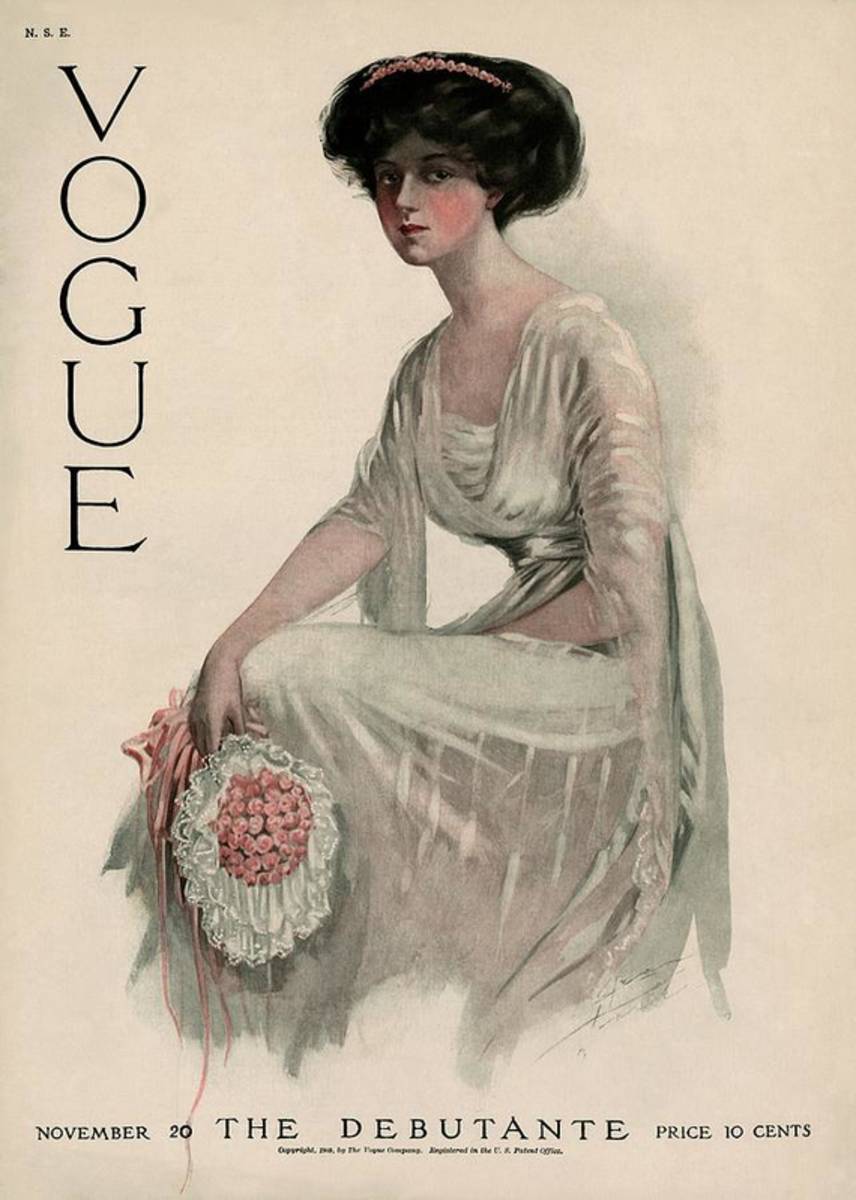 A Vintage Vogue Magazine Cover Of A Woman - Poster | Canvas Wall Art Print