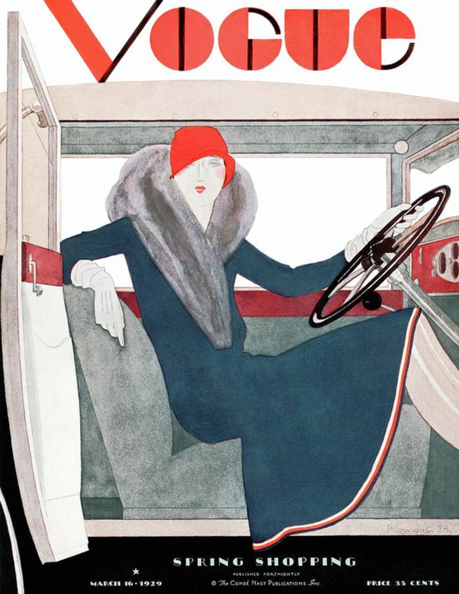 A Vintage Vogue Magazine Cover Of A Woman - Poster | Canvas Wall Art Print