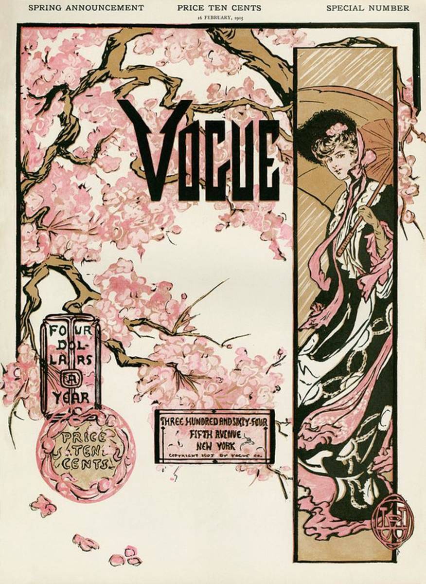 A Vintage Vogue Magazine Cover Of A Woman - Poster | Canvas Wall Art Print
