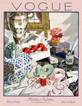 A Vintage Vogue Magazine Cover Of Christmas Gifts - Poster | Canvas Wall Art Print