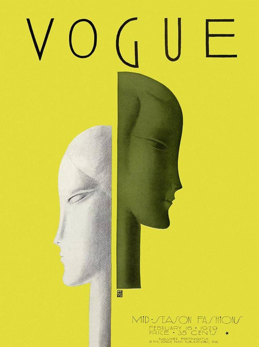 A Vintage Vogue Magazine Cover Of Two Woman - Poster | Canvas Wall Art Print
