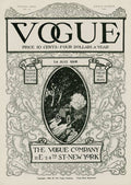 A Vintage Vogue Magazine Cover With A Car - Poster | Canvas Wall Art Print