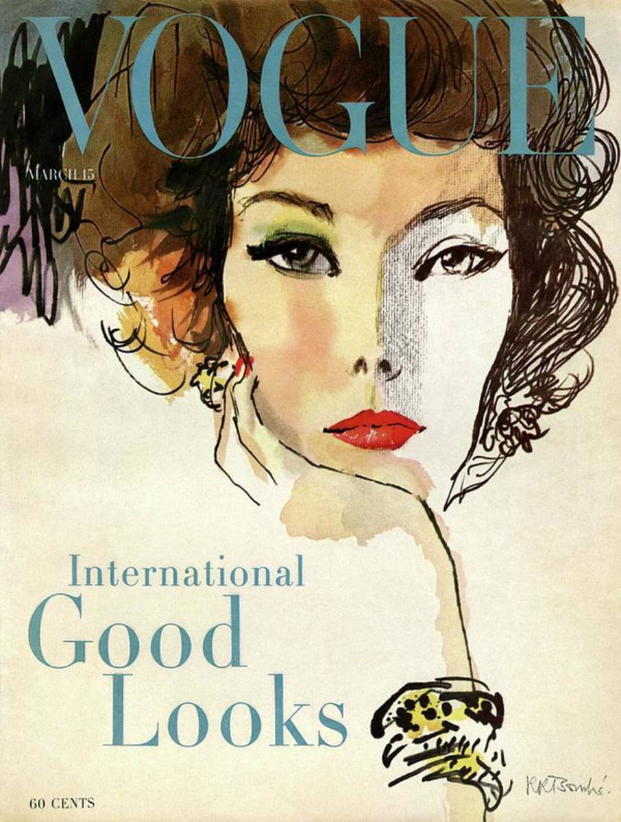 A Vogue Cover Illustration Of Nina De Voe - Poster | Canvas Wall Art Print