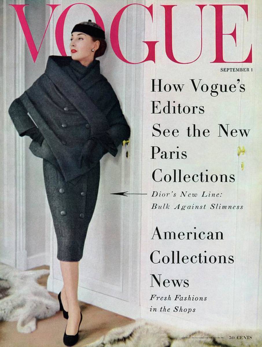 A Vogue Cover Of A Model Wearing A Dior Suit - Poster | Canvas Wall Art Print