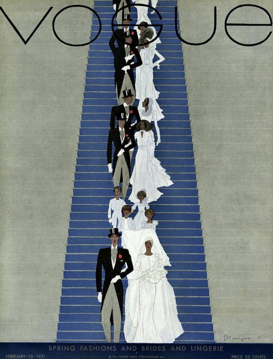 A Vogue Cover Of A Wedding Party - Poster | Canvas Wall Art Print