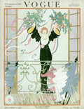 A Vogue Cover Of A Woman Above A Parade - Poster | Canvas Wall Art Print